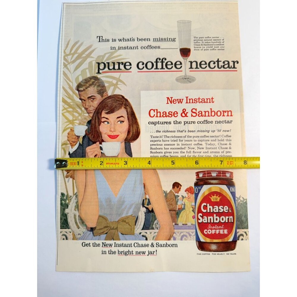 Vintage 1961 Chase & Sanborn Instant Coffee Advertisement Print Ad - Picture 3 of 3